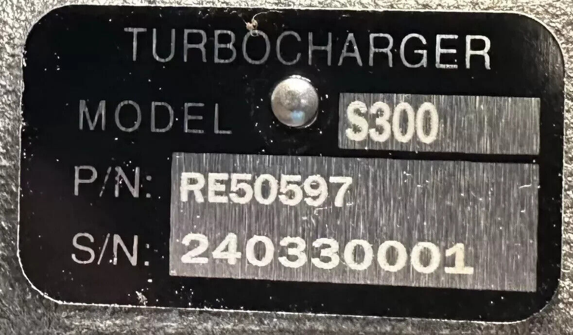 RE50597 - TURBO JOHN DEERE (Altitude comp.) Tractor - NEW REPLACEMENT